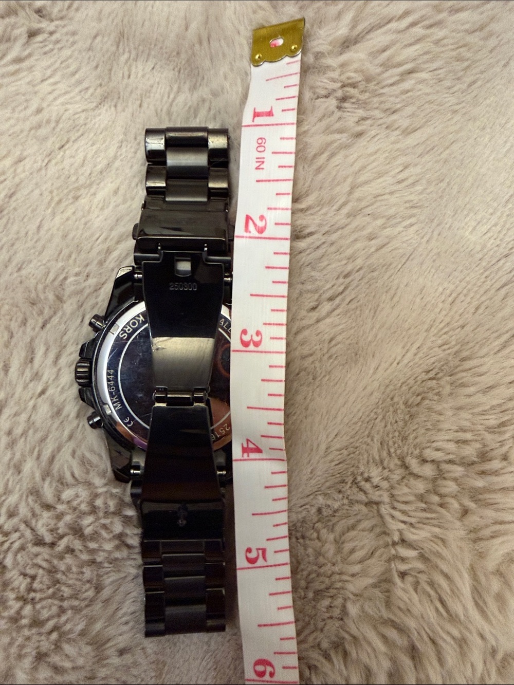 Michael Kors Black Stainless Steel Chronograph Watch with Iridescent Bezel - Picture 16 of 17